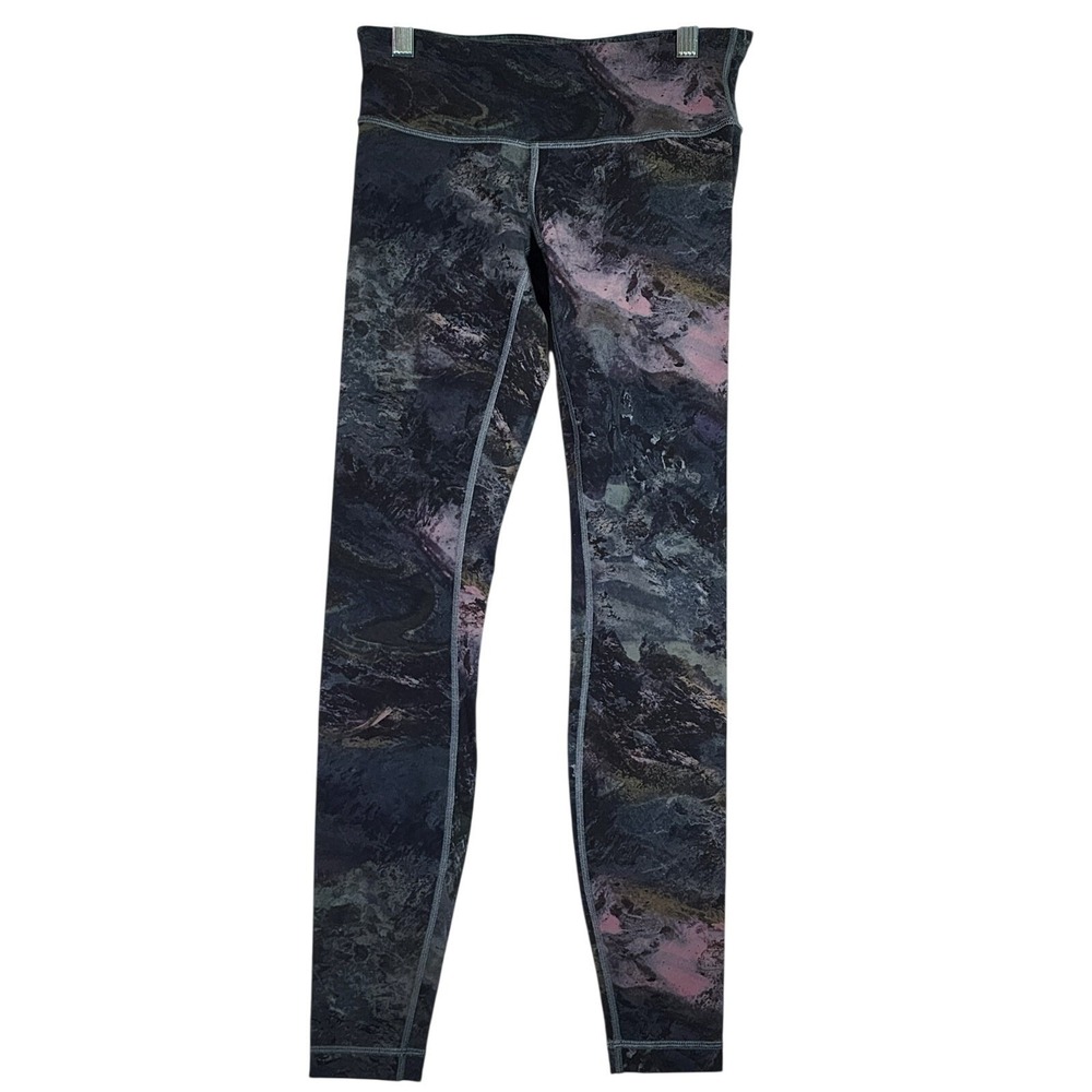 Lululemon Womens 6 Leggings Marble Print High Rise Full Length Yoga Training